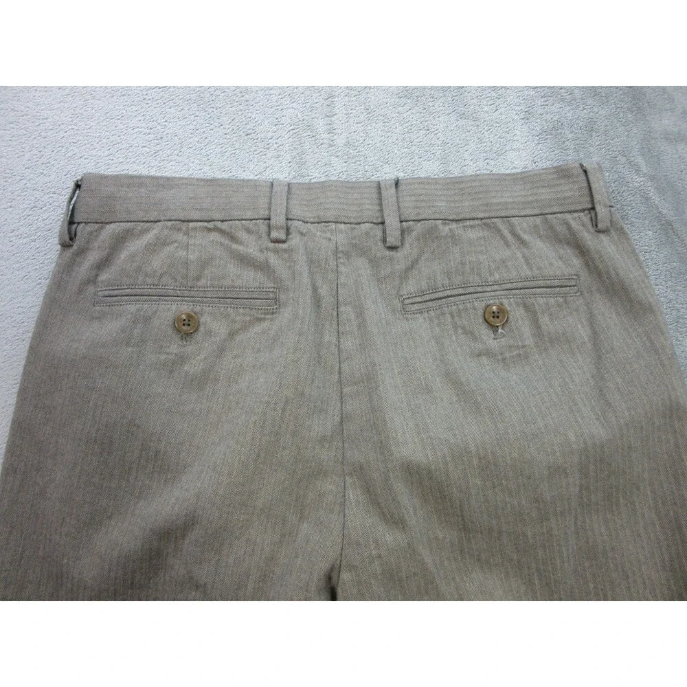Banana Republic Kentfield Pants Men Size 31 x32 (Actual 29 x28) Beige Flat Front